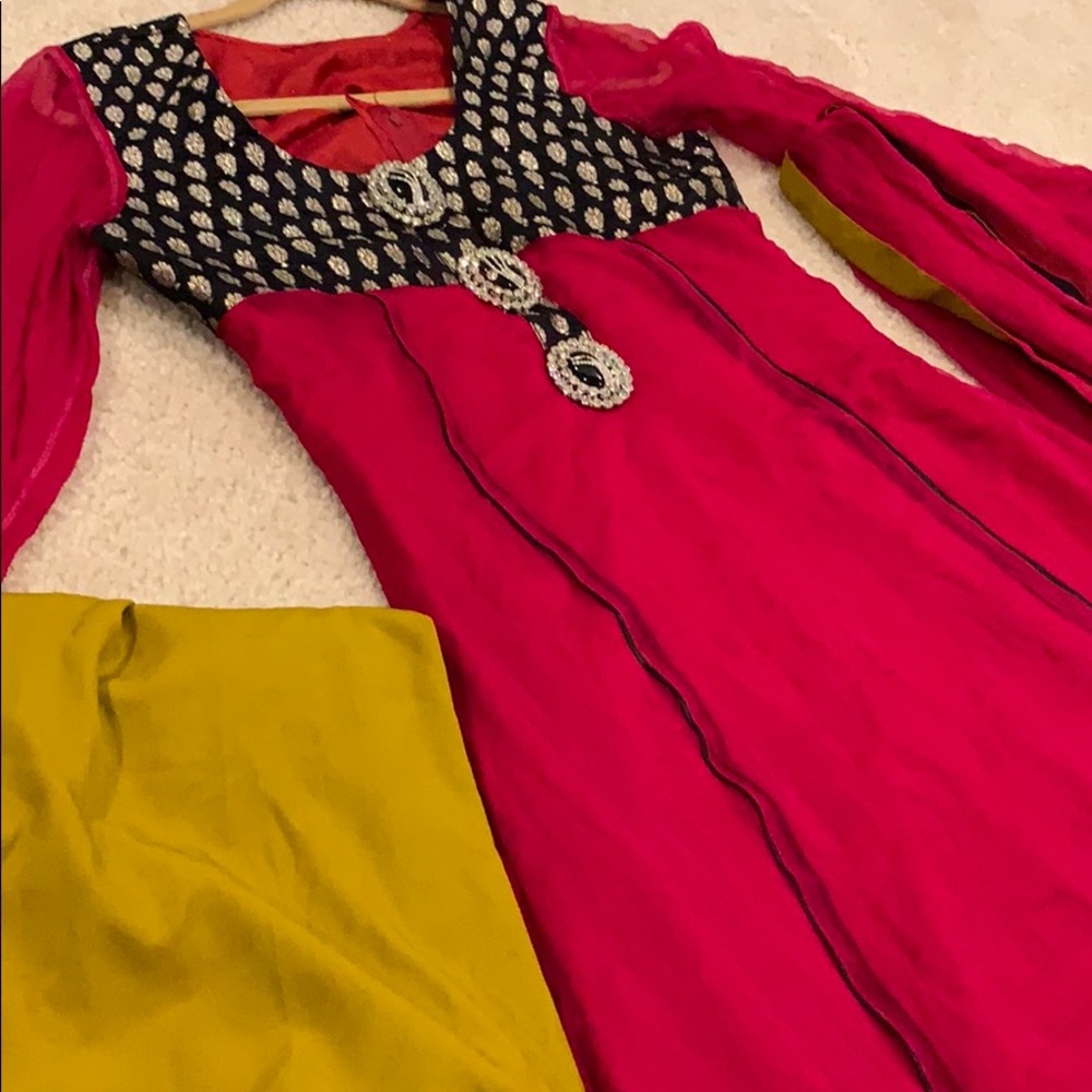 Pakistani Indian party dress palazzo pants desi M